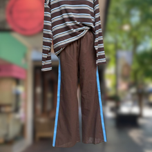Load image into Gallery viewer, Chocolate/Blue Stripe Racer Pants - By Frankie