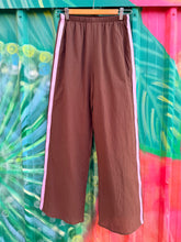 Load image into Gallery viewer, Choc/Pink Stripe Racer Pants - By Frankie