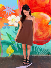 Load image into Gallery viewer, Chocolate Denim Beaded Mini Dress - By Frankie