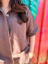 Load image into Gallery viewer, Chocolate Denim Shirt &amp; Short Set - By Frankie