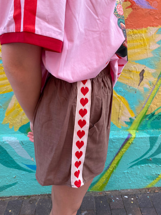 Chocolate Heart Shorts - By Frankie