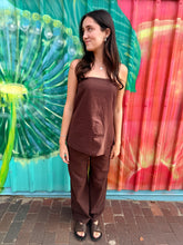 Load image into Gallery viewer, Chocolate Lace Trim Strapless Top &amp; Pant Set - By Frankie