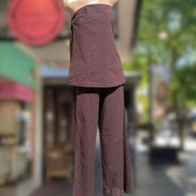Load image into Gallery viewer, Chocolate Lace Trim Strapless Top &amp; Pant Set - By Frankie