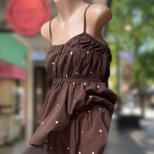 Load image into Gallery viewer, Chocolate Polka Dot Cami Top &amp; Short Set - By Frankie