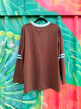 Load image into Gallery viewer, Chocolate/Blue Smokeshow Long Sleeve Tee - By Frankie