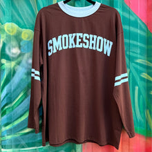 Load image into Gallery viewer, Chocolate/Blue Smokeshow Long Sleeve Tee - By Frankie