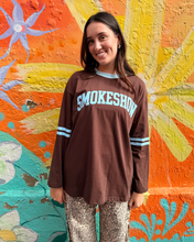 Load image into Gallery viewer, Chocolate/Blue Smokeshow Long Sleeve Tee - By Frankie