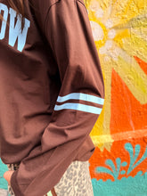 Load image into Gallery viewer, Chocolate/Blue Smokeshow Long Sleeve Tee - By Frankie