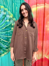 Load image into Gallery viewer, Chocolate Denim Shacket - By Frankie
