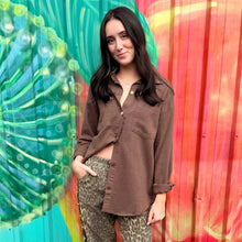 Load image into Gallery viewer, Chocolate Denim Shacket - By Frankie