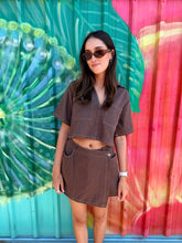 Load image into Gallery viewer, Chocolate Denim Skort Set - By Frankie