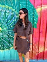 Load image into Gallery viewer, Chocolate Denim Skort Set - By Frankie