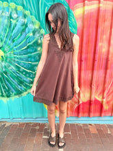 Load image into Gallery viewer, Chocolate Lace Trim Mini Dress - By Frankie