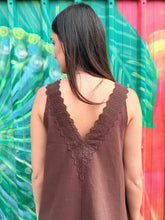 Load image into Gallery viewer, Chocolate Lace Trim Mini Dress - By Frankie