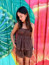 Load image into Gallery viewer, Chocolate Polka Dot Cami Top &amp; Short Set - By Frankie