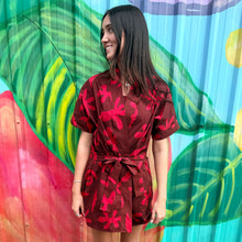 Load image into Gallery viewer, Chocolate/Red Print Kimono - By Frankie