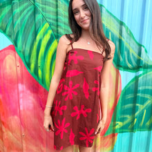 Load image into Gallery viewer, Chocolate/Red Print Mini Dress - By Frankie