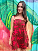 Load image into Gallery viewer, Chocolate/Red Print Mini Dress - By Frankie