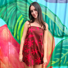 Load image into Gallery viewer, Chocolate/Red Print Mini Dress - By Frankie