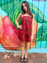Load image into Gallery viewer, Chocolate/Red Print Mini Dress - By Frankie