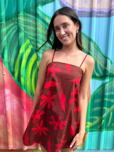 Load image into Gallery viewer, Chocolate/Red Print Mini Dress - By Frankie