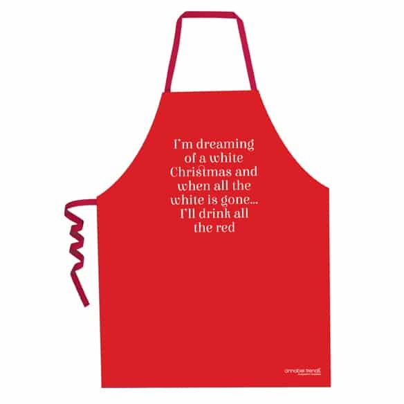 White Christmas Apron