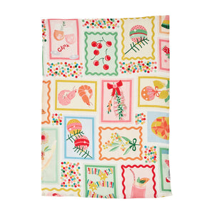 3pc Christmas Linen Tea Towel Box Set