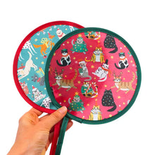 Load image into Gallery viewer, Purse Size Twist Fan - Christmas Designs