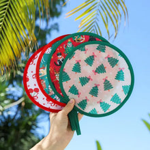 Load image into Gallery viewer, Purse Size Twist Fan - Christmas Designs