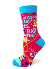 Load image into Gallery viewer, 'Classy, Sassy and a Little Bad Assy' Women's Novelty Crew Socks