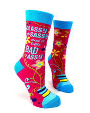 Load image into Gallery viewer, 'Classy, Sassy and a Little Bad Assy' Women's Novelty Crew Socks