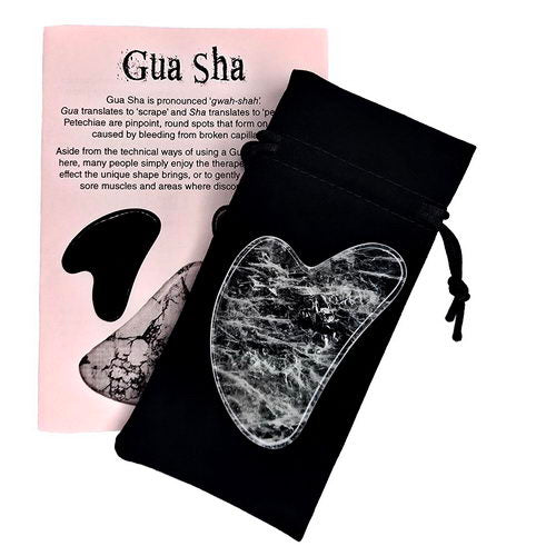 Clear Quartz Gua Sha Heart