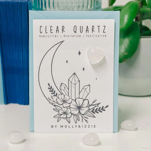 Clear Quartz Crystal on Card