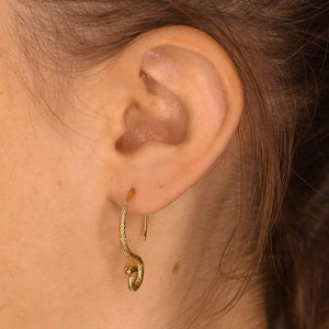 Cobra Gold Hoop Earrings