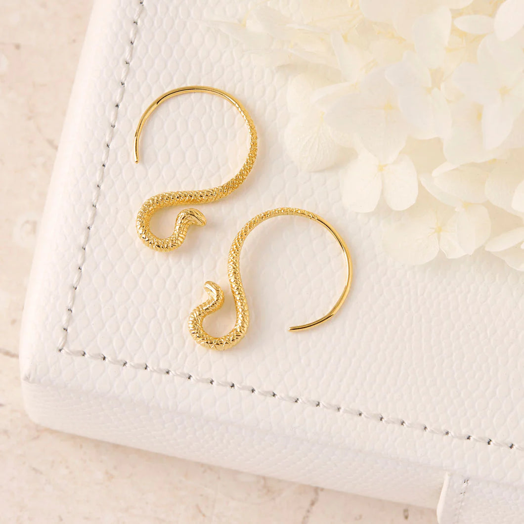 Cobra Gold Hoop Earrings