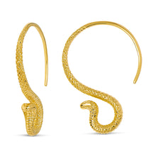 Load image into Gallery viewer, Cobra Gold Hoop Earrings