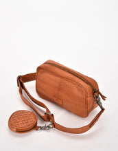 Load image into Gallery viewer, Cognac Millner Woven Leather Camera Bag - Cobb &amp; Co