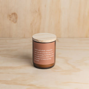 'Inhale, Exhale' Heartfelt Quote Candle - Commonfolk Collective