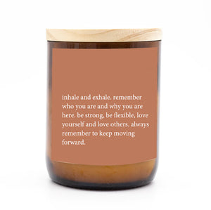 'Inhale, Exhale' Heartfelt Quote Candle - Commonfolk Collective