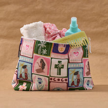 Load image into Gallery viewer, Large Celestial Dreams Linen Cosmetic Bag