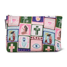 Load image into Gallery viewer, Large Celestial Dreams Linen Cosmetic Bag