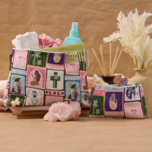 Load image into Gallery viewer, Small Celestial Dreams Linen Cosmetic Bag
