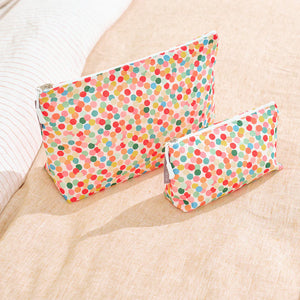 Confetti Large Cosmetic Bag - Linen