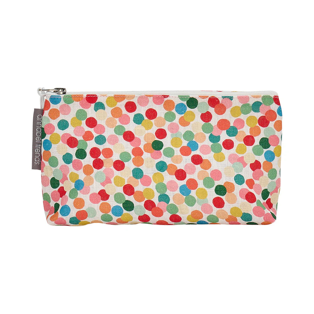 Confetti Small Cosmetic Bag - Linen