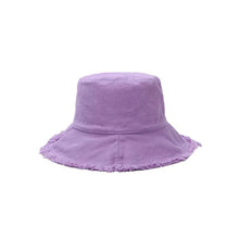 Load image into Gallery viewer, Lilac Frayed Edge Bucket Hat