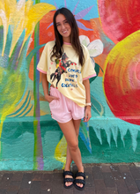 Load image into Gallery viewer, 'Cowgirls Love To Drink Cocktails' Yellow/Pink T-Shirt - By Frankie