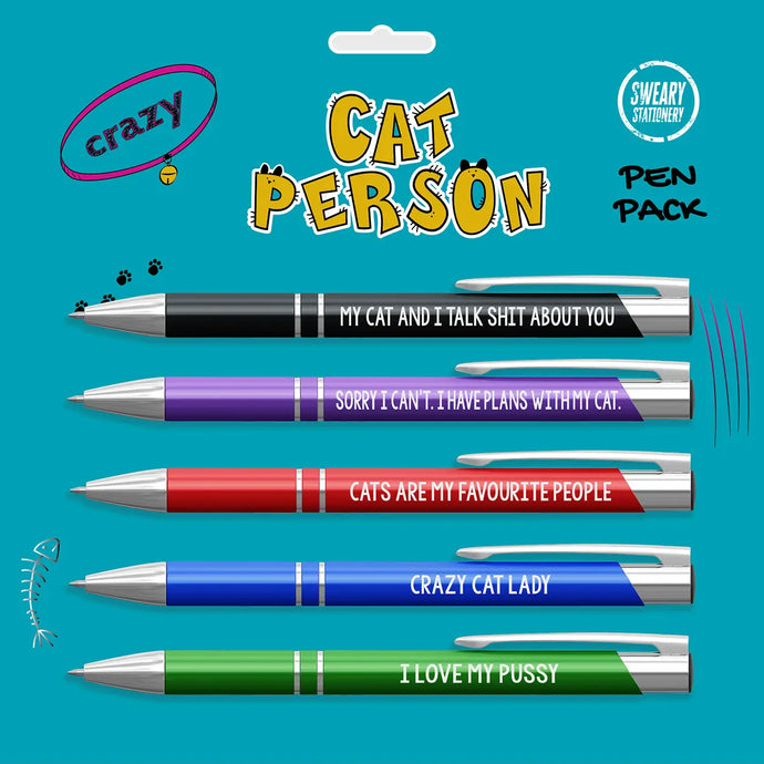 'Crazy Cat Person' Pen Pack