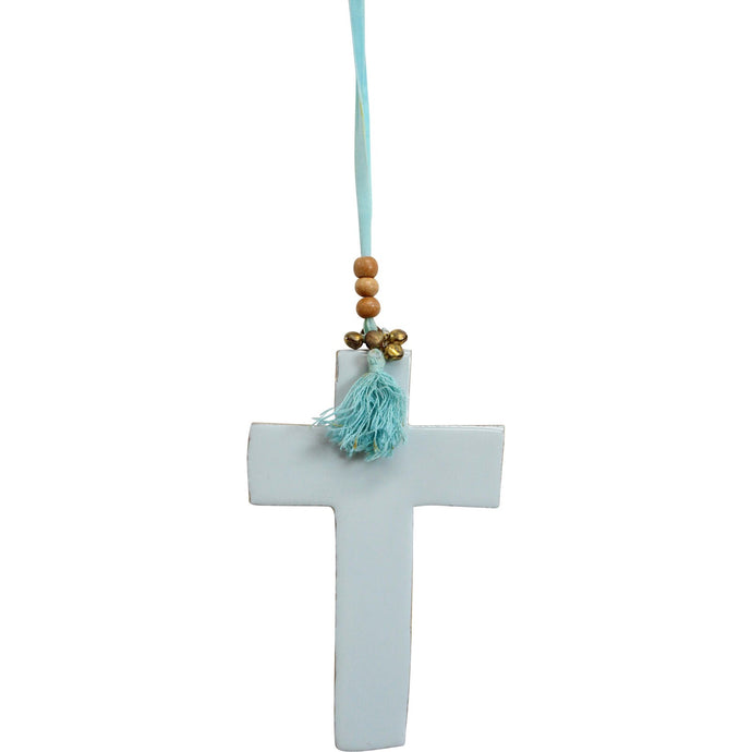 Chalk Blue Cross Hanging
