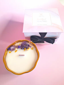 Amethyst Crystal Candle - Little Pink Fox