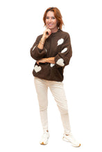 Load image into Gallery viewer, Chocolate Cuore Wool Mix Knit Sweater with Hearts